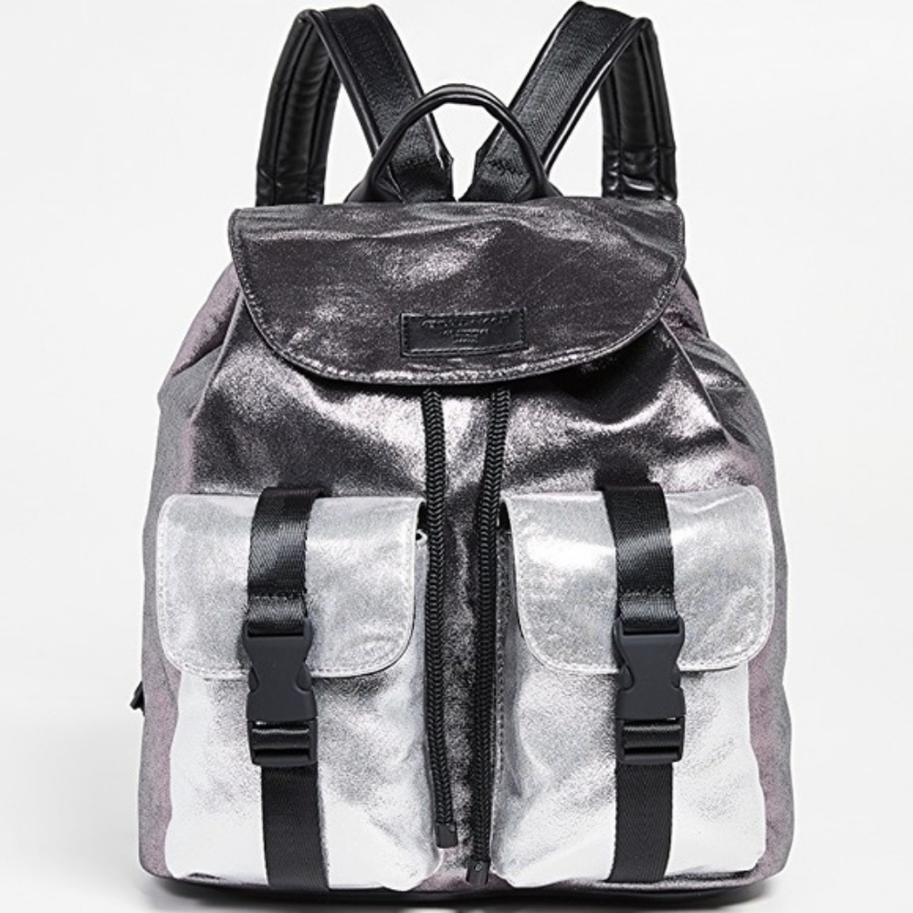 NWT, Kendall + Kylie Metallic Lex Foiled Backpack